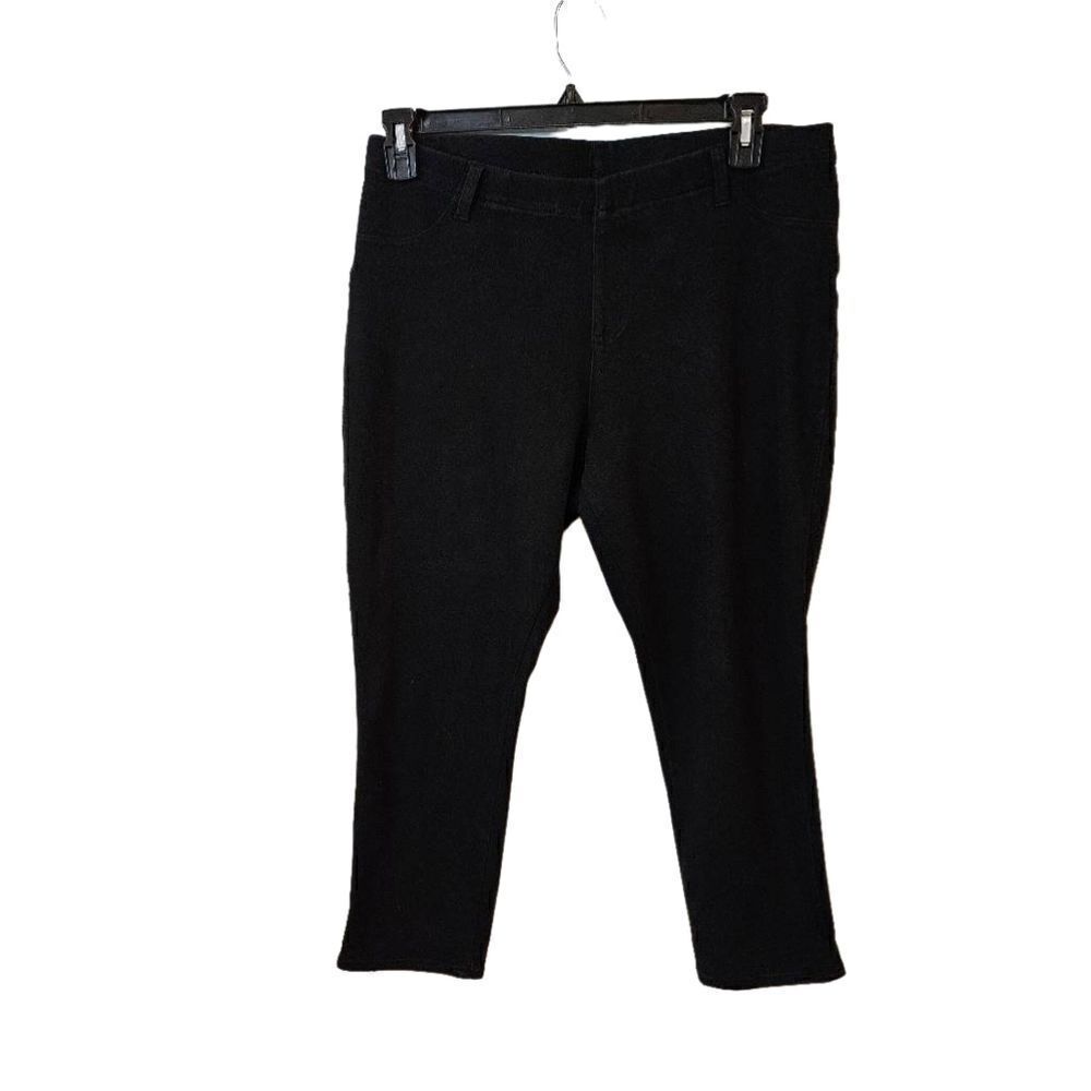 🌹Time and Tru Black Stretch Pullon Capris sz 16/18
